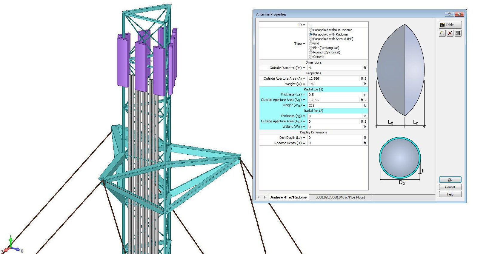 Telecom Towers Structural Analysis and Design (ANSI/TIA-222 and CSA S37)