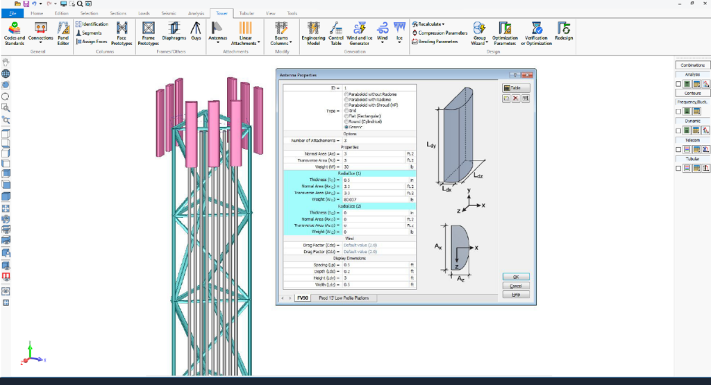 Telecom Towers Structural Analysis and Design (ANSI/TIA-222-I and CSA S37-24)