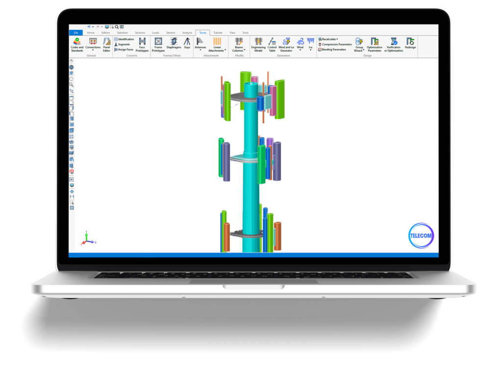 Telecom Towers Structural Analysis and Design (ANSI/TIA-222-I and CSA S37-24)