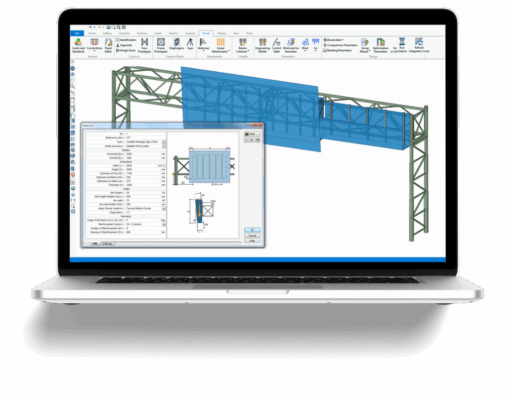 Highway Sign Structures Analysis, Design and Evaluation Software (ASD & LRFD)