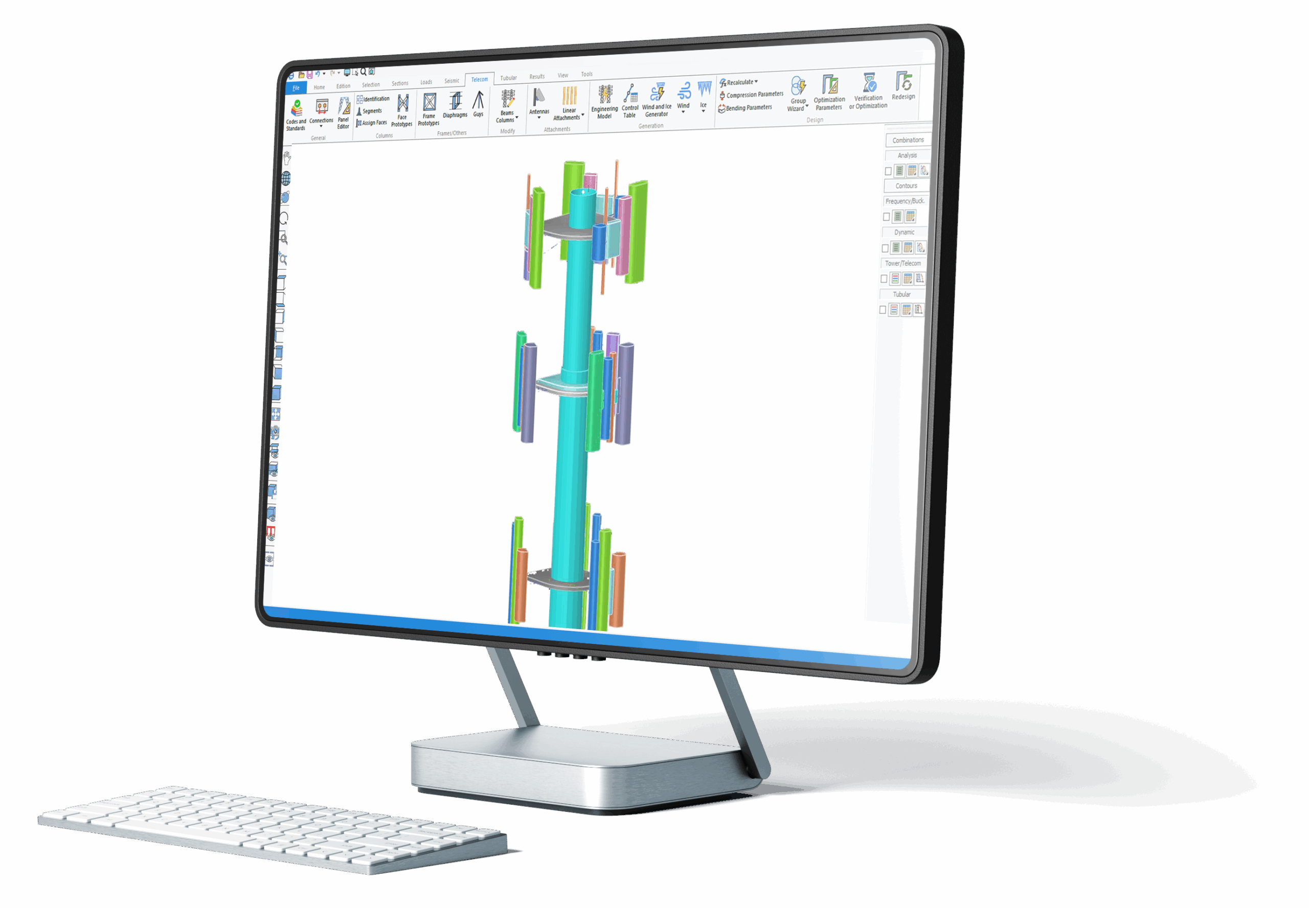 Telecom Towers Structural Analysis and Design (ANSI/TIA-222-I and CSA S37-24)